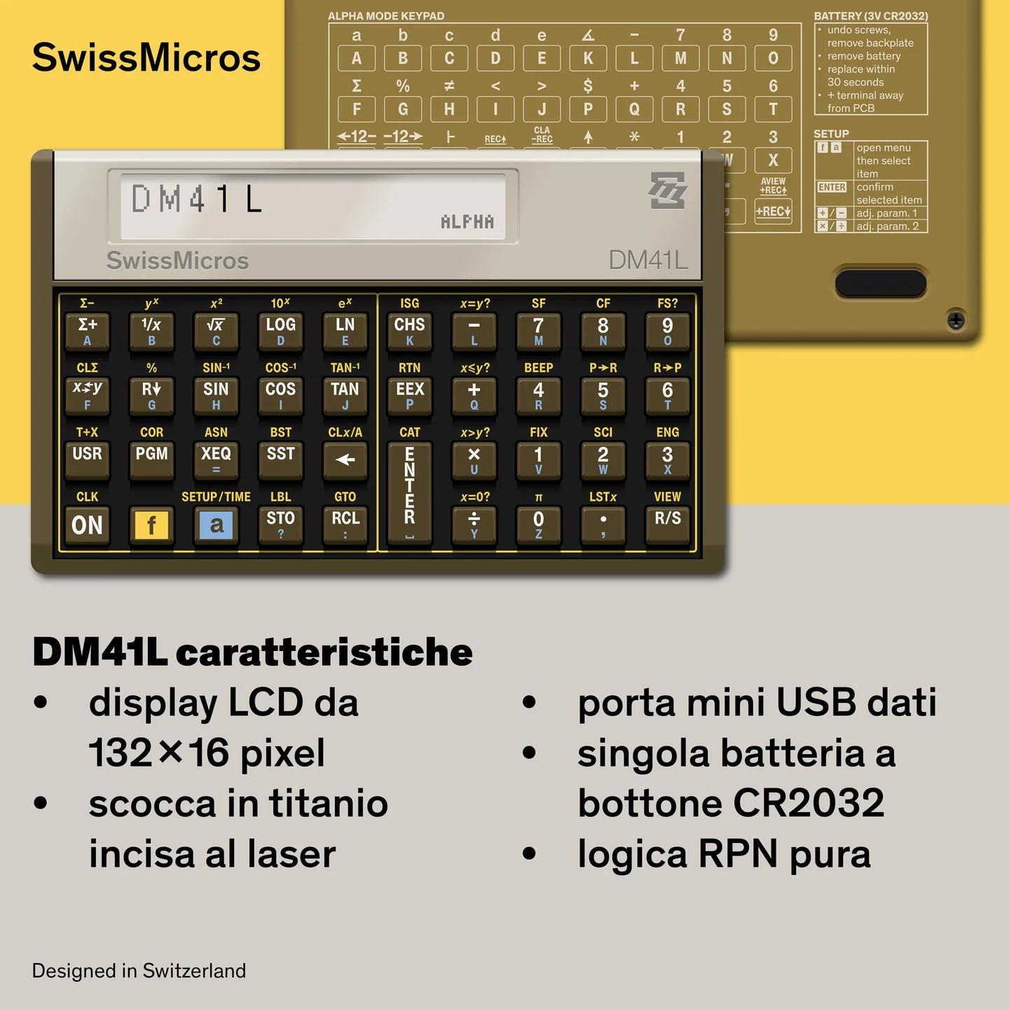 Calcolatrice del sistema DM41L