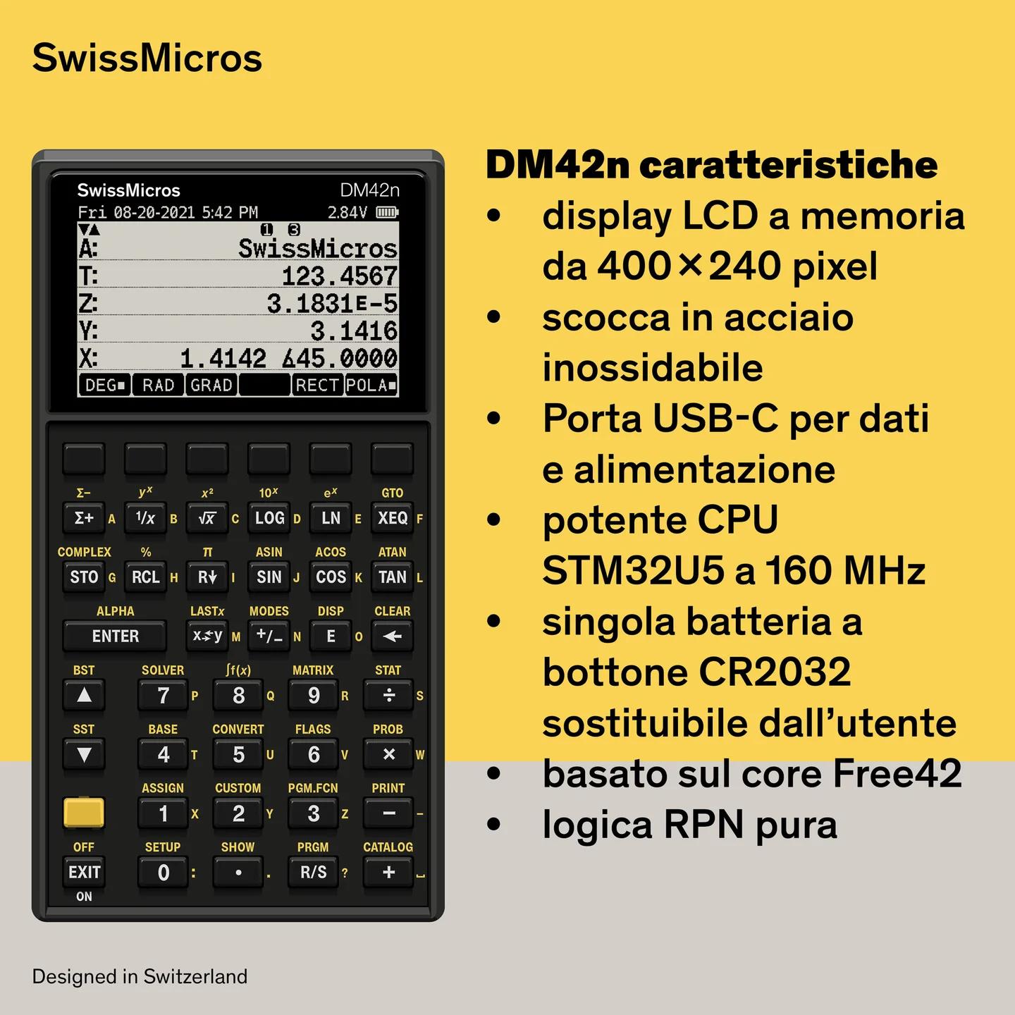 Calcolatrice scientifica DM42n