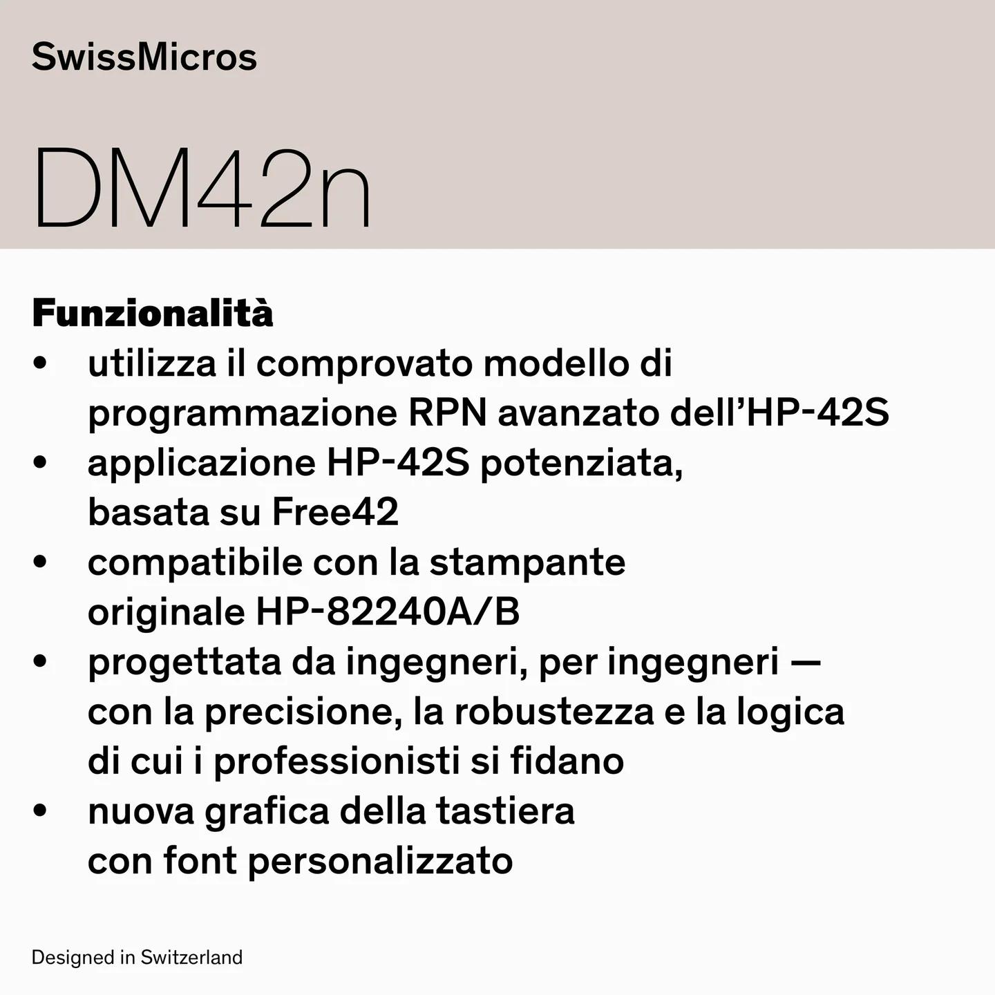 Calcolatrice scientifica DM42n