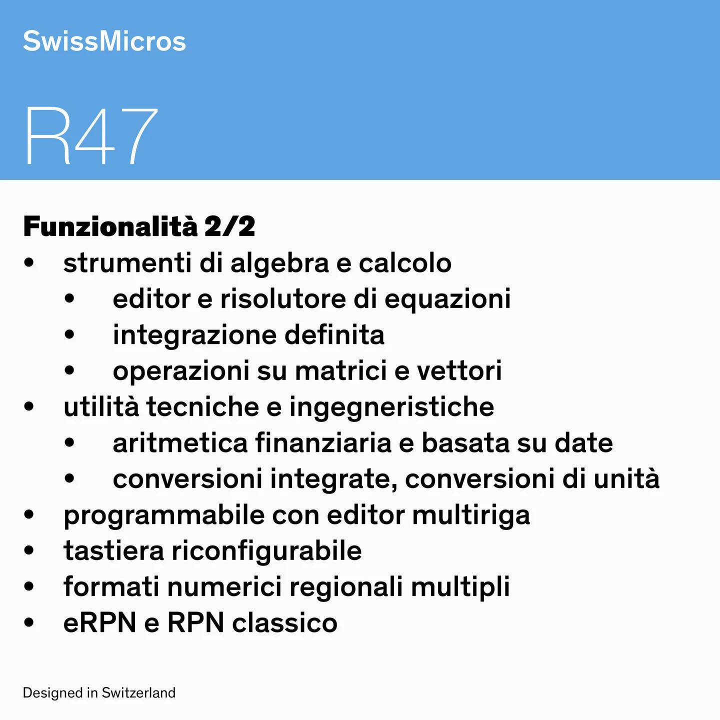 Calcolatrice scientifica R47